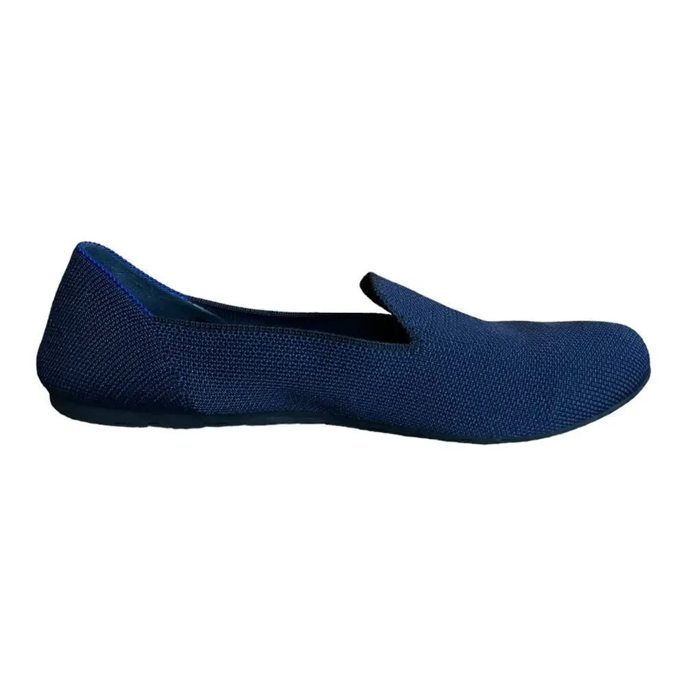 Rothy's The Loafer Classic Navy Knit Fabric Slip On Flats Women’s 7.7